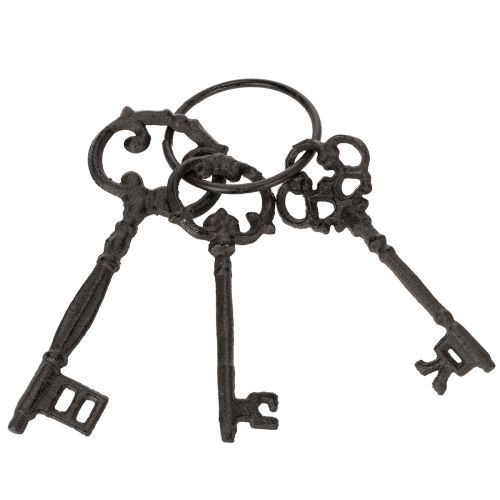 Artículo Llavero decorativo, diseño de llave antigua, como accesorio nostálgico para el hogar, 27 cm