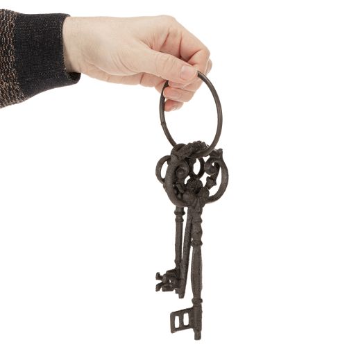 Artículo Llavero decorativo, diseño de llave antigua, como accesorio nostálgico para el hogar, 27 cm