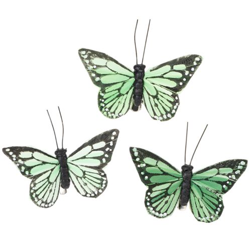 Floristik24 Decoración de mariposas, embellecimiento de habitaciones revoloteantes para interiores y exteriores, 7 cm, 12 piezas