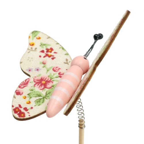 Floristik24 Mariposa sobre palo de madera 5,5cm - 7cm 18 piezas