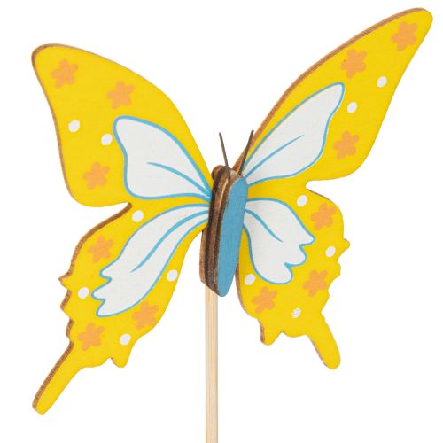 Artículo Palillos de flores, suministros para manualidades, motivo de mariposa para decorar envoltorios de regalos, 28,5 cm, 12 piezas
