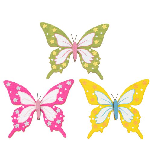 Artículo Palillos de flores, suministros para manualidades, motivo de mariposa para decorar envoltorios de regalos, 28,5 cm, 12 piezas