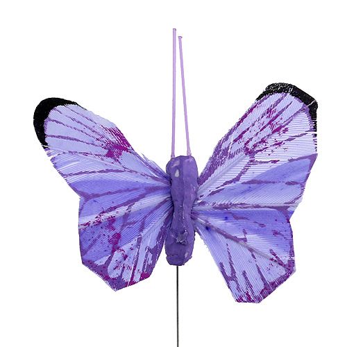 Floristik24 Mariposa 5cm tipo rosa-violeta. 24ST