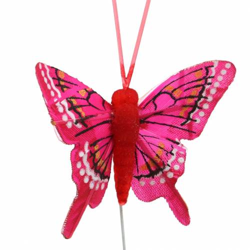 Artículo Mariposa decorativa con alambre 5cm 24pcs