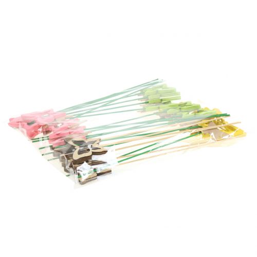 Floristik24 Plug decorativo mariposa colores surtidos Al.24cm 24 piezas