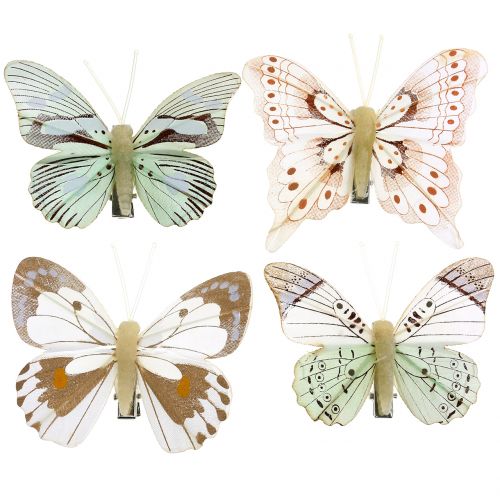Floristik24 Mariposa en el clip 8cm 8pcs