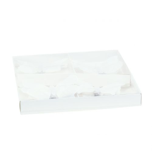 Floristik24 Mariposa en el clip Blanco 8cm 8pcs