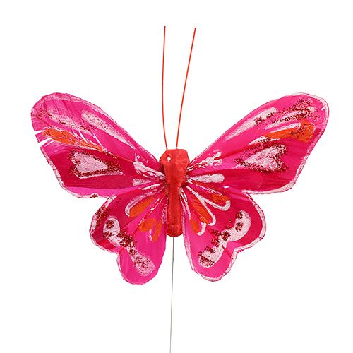 Floristik24 Mariposa 9,5cm Rosa 12pcs