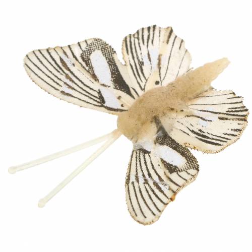 Artículo Deco mariposa con clip de metal naturaleza surtido H4.9cm/5.8cm/7.4cm 6pcs