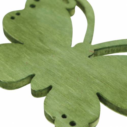 Floristik24 Decoración dispersa mariposa madera naranja, amarillo, verde 4cm 72 piezas