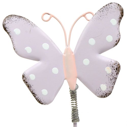 Artículo Flor tapón mariposa pastel 24cm 12pcs