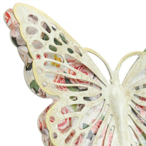 Decoración de pared decoración de mariposas de metal estilo campestre L21,5 cm