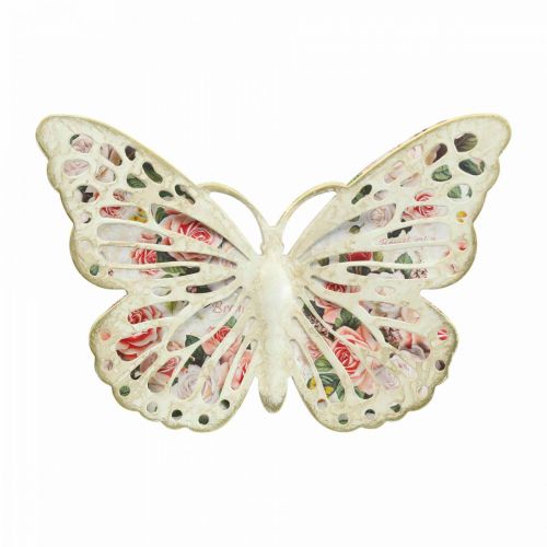 Artículo Decoración de pared decoración de mariposas de metal estilo campestre L21,5 cm