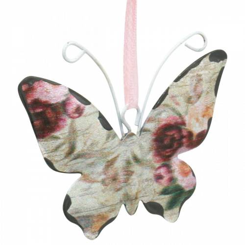 Mariposa para colgar percha decorativa de metal 7cm decoración primavera 12pcs