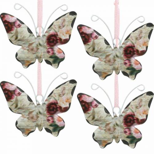Mariposa para colgar colgador decorativo de metal 7cm decoración primavera 12pcs