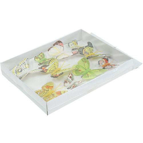Floristik24 Mariposas con pinza 5cm - 7cm surtidas 10uds