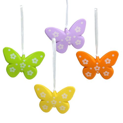 Floristik24 Mariposas para colgar de colores 6,5cm 5uds