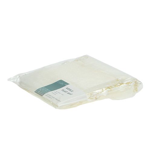 Floristik24 Bolsa de joyería de organza crema 12x9cm 10p