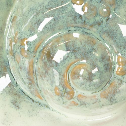 Artículo Figura decorativa de caracol de cerámica para ambientes elegantes y encantadoras decoraciones de mesa, 16 cm