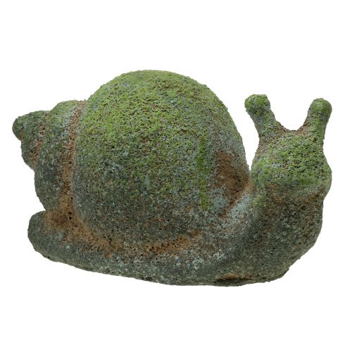 Floristik24 Figurilla de jardín caracol musgoso 31cm x 17cm H17cm