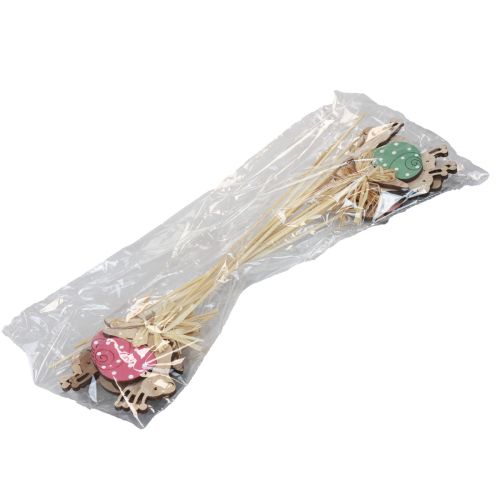 Artículo Tapón de flores caracoles decorativos de madera coloridos 8,5×8cm 12 piezas