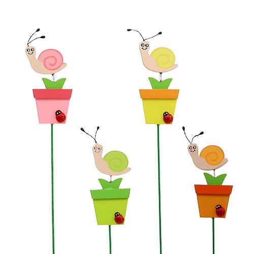 Floristik24 Caracol en maceta 8,5cm L 28cm 16 piezas