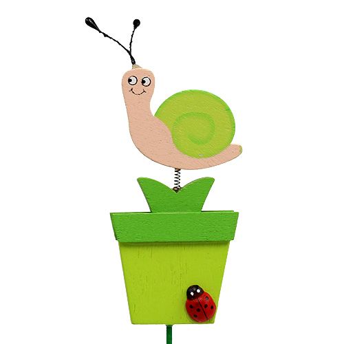 Floristik24 Caracol en maceta 8,5cm L 28cm 16 piezas