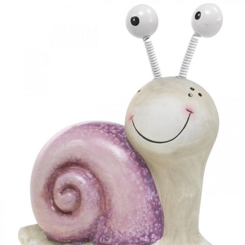 Floristik24 Pareja de caracoles, figuras decorativas para depositar, cerámica, verde/morado 2uds