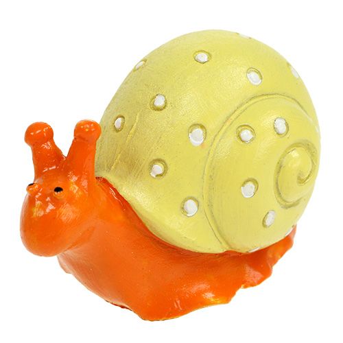 Floristik24 Caracoles con punta de pegamento naranja, amarillo 6cm 12pcs