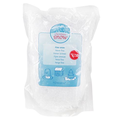 Artículo Decoración de nieve espolvorear decoración copos de nieve de invierno blanco 2,5l
