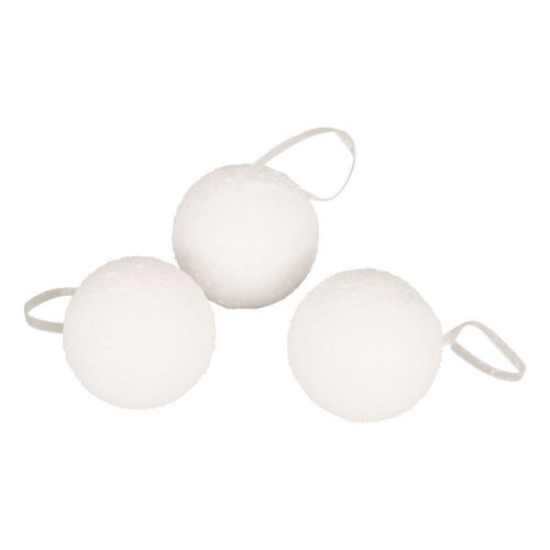 Floristik24 Bolas de nieve percha decorativa nieve artificial Ø5,5cm 6ud