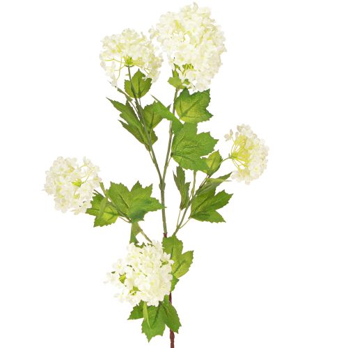Artículo Rama de viburnum artificial bola de nieve con flores blancas (largo x ancho x alto): 90 cm