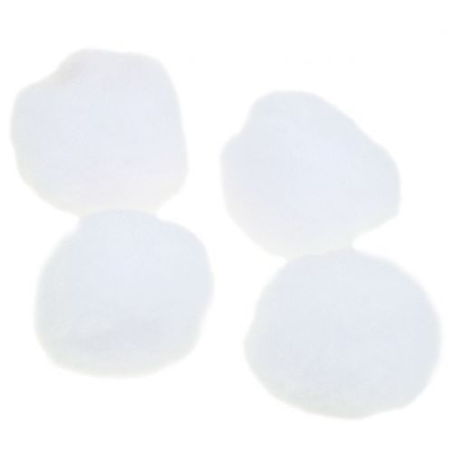 Floristik24 Bola de nieve blanca 4cm 24uds