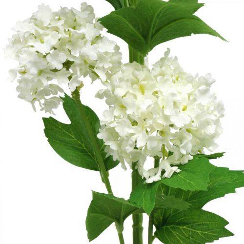 Artículo Rama Bola de Nieve Planta Artificial Flor de Seda Blanco Ø6.5cm L78cm