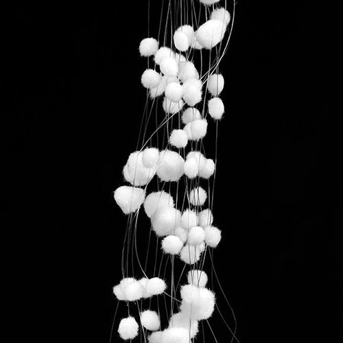 Floristik24 Guirnalda bola de nieve 135cm blanco
