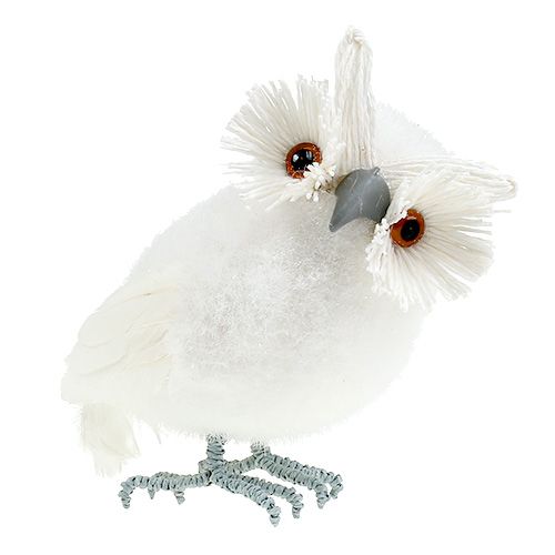 Floristik24 Snowy Owl blanco 18cm