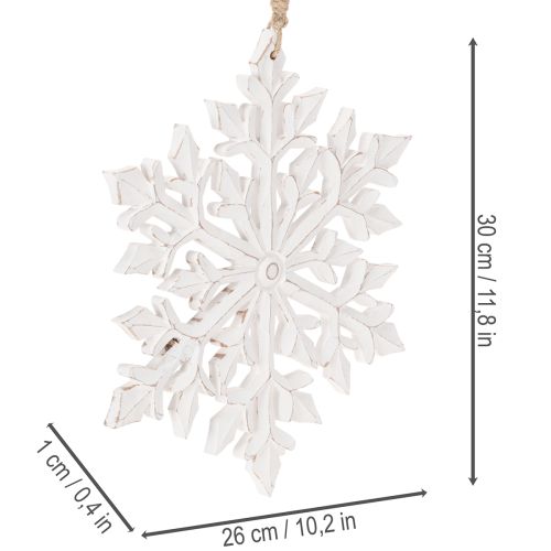 Gran copo de nieve decorativo, adorno colgante, 30 cm | Floristik24.es