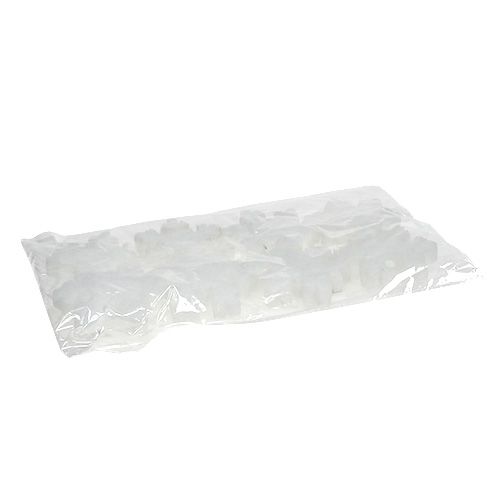 Floristik24 Copo de nieve blanco 7cm 8pcs