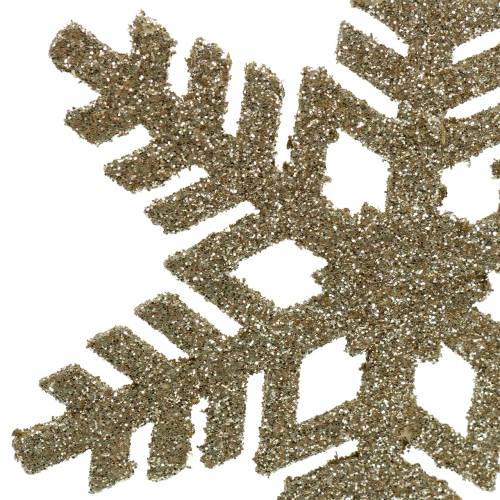Artículo Tapón decorativo copo de nieve purpurina Ø8/10cm 18 piezas