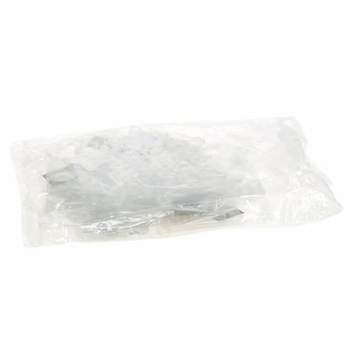Floristik24 Copo de nieve para colgar 14,5cm transparente, purpurina 12ud