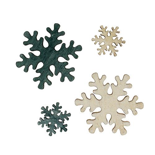 Floristik24 Copos de nieve Ø2-4cm gris, blanco 84ud