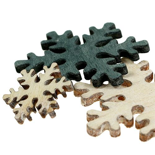 Floristik24 Copos de nieve Ø2-4cm gris, blanco 84ud