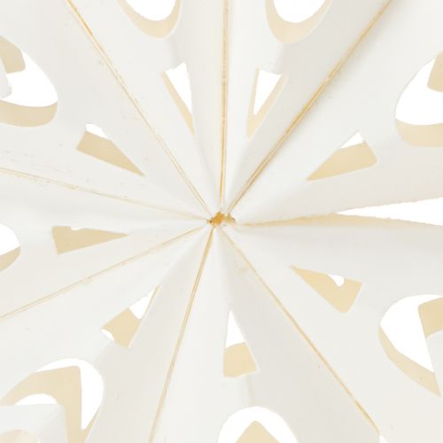 Artículo Adornos navideños de copos de nieve de papel, blancos, 15 cm, 4 unidades