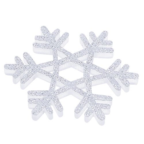 Floristik24 Copos de nieve Ø3,5cm con mica 12pcs