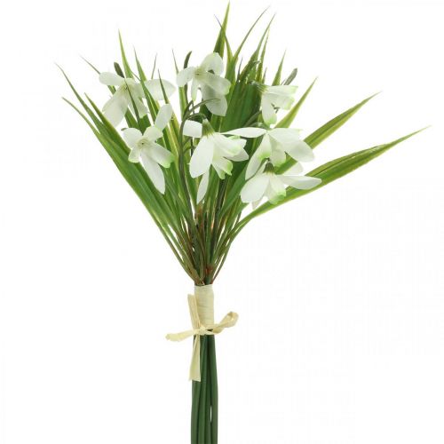 Floristik24 Campanilla de invierno artificial decoración de flores tempranas 27 cm paquete de 6 piezas
