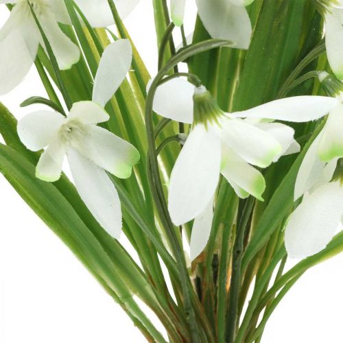 Floristik24 Campanilla de invierno artificial decoración de flores tempranas 27 cm paquete de 6 piezas