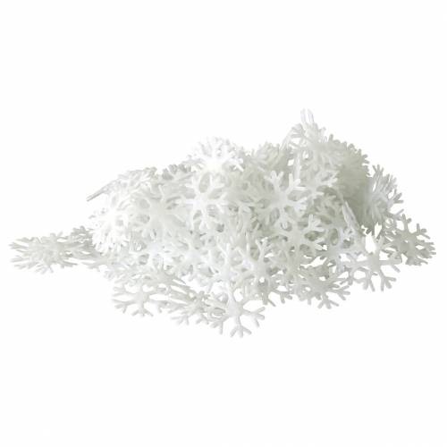 Floristik24 Copos de nieve dispersos blanco Ø17mm 240p
