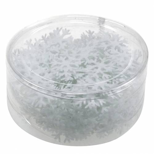Floristik24 Copos de nieve dispersos blanco Ø17mm 240p