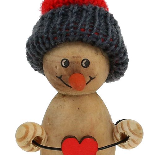 Floristik24 Muñeco de nieve figura madera 8cm - 9cm 6pcs