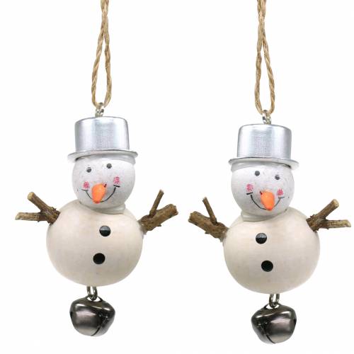 Floristik24 Decoraciones para árboles de navidad muñeco de nieve para colgar 7cm 6pcs